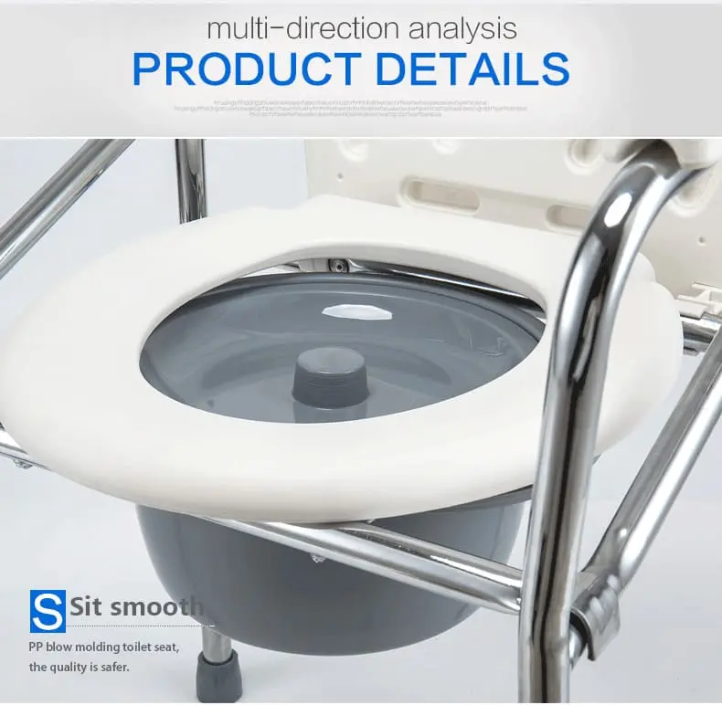 Elderly Aluminum Commode Chair