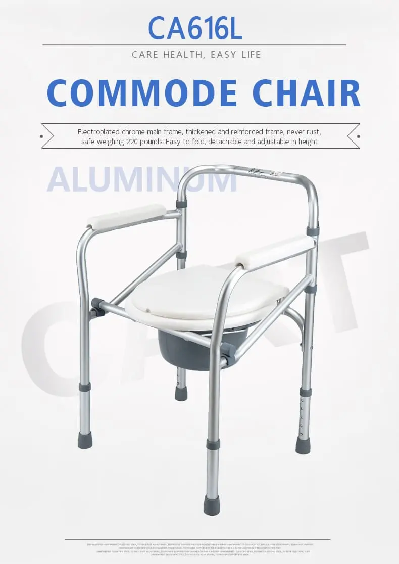 Elderly Aluminum Commode Chair