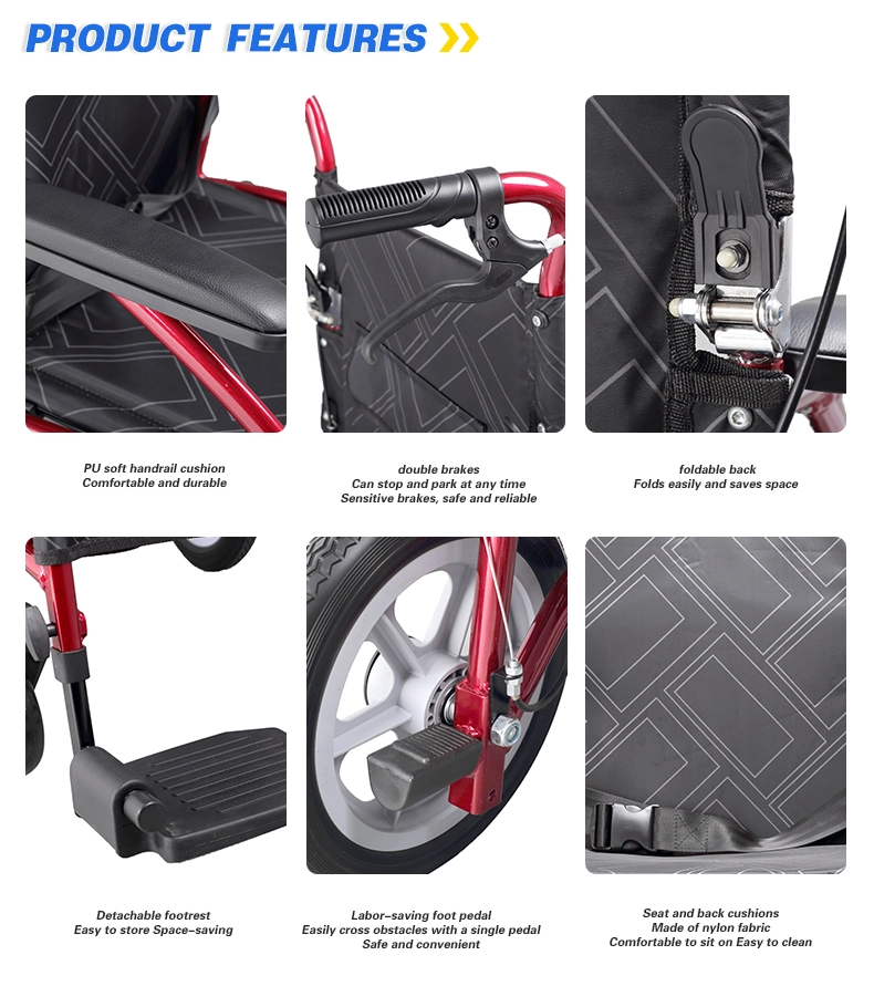 Multifunctional Aluminum Manual Wheelchair