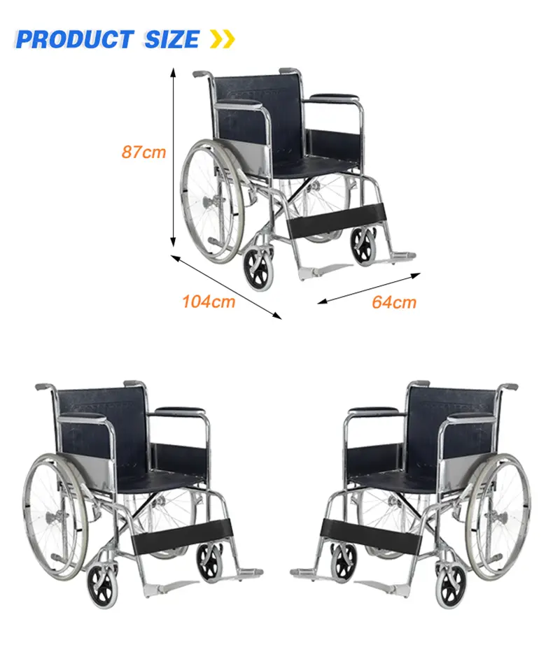 Steel Manual Wheelchair