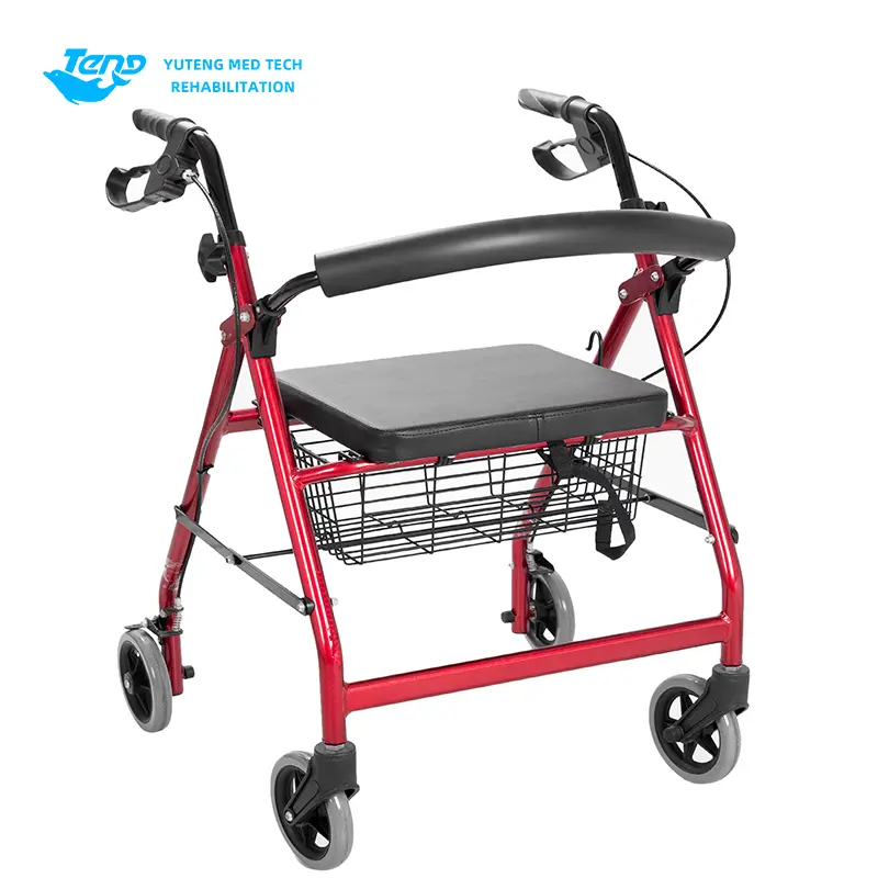 ထိုင်ခုံနှင့်အတူသံမဏိ Walker Rollator